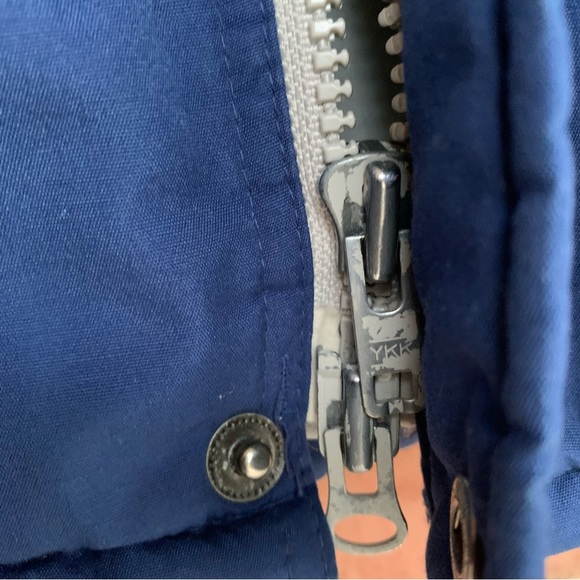 Vintage navy blue grandpa winter coat. Mens Large - Picture 7 of 12